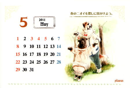 ５月のカレンダーカードとお店コレクション！